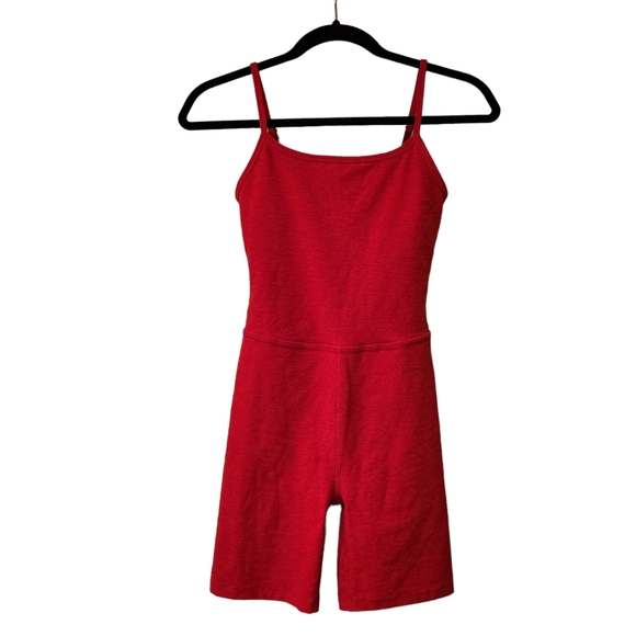 Beyond Yoga Spacedye Get In Gear Biker Jumpsuit Romper - Red Hot Siren - Picture 2 of 9